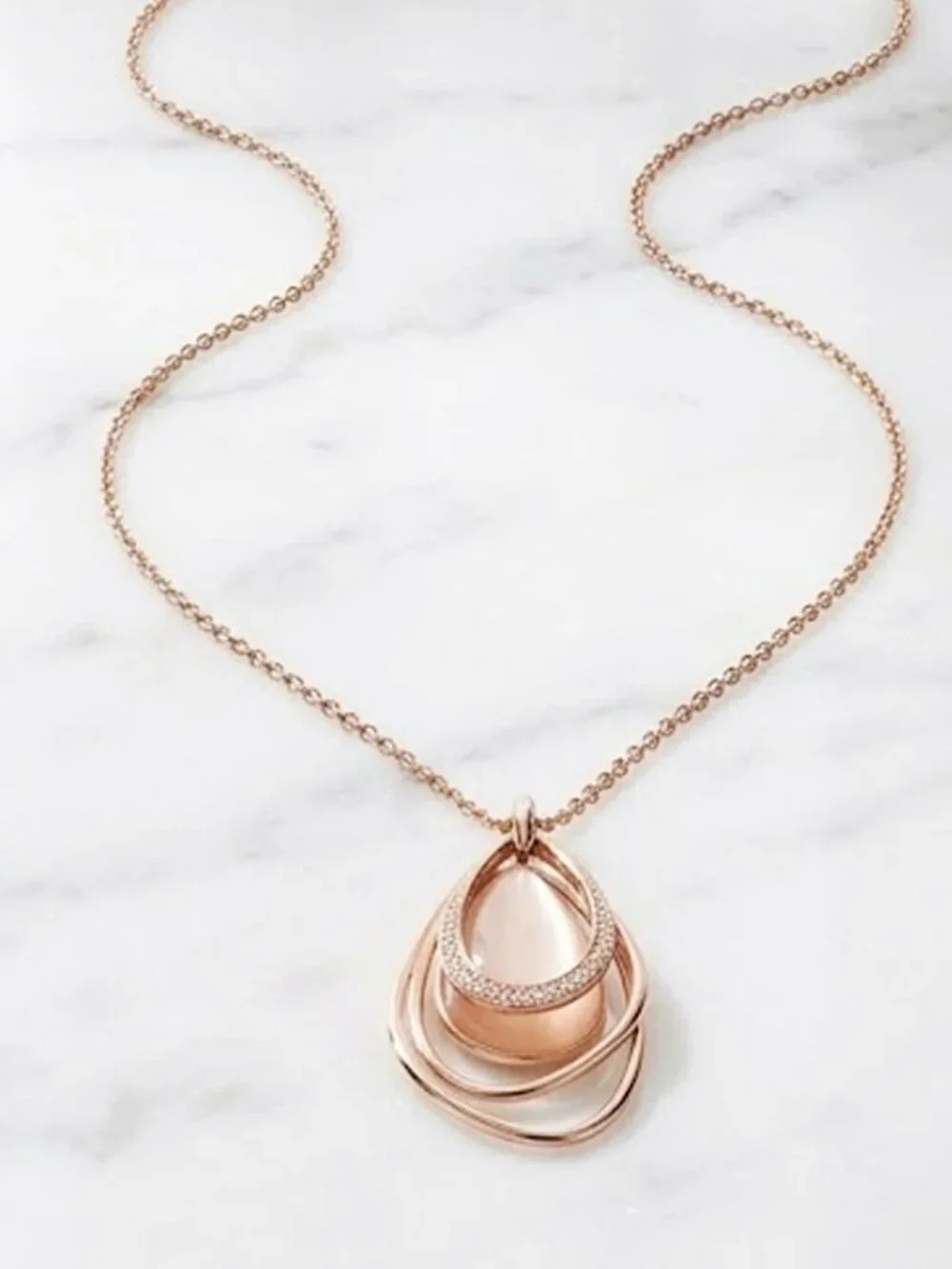 Ladies Womens Opal Stone Necklace - Picture 1 of 4